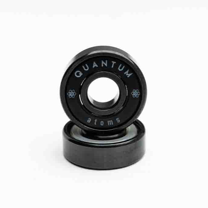 Two black bearings with 'Quantum' branding on a white background